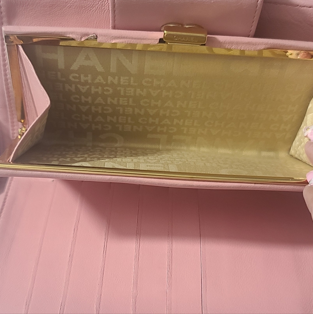Chanel Pink Icon Line Long Kisslock Wallet - Picture 16 of 16